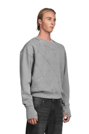 "LINEA" Grey Sweater Regular in Grau