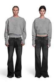 "LINEA" Grey Sweater Regular in Grau