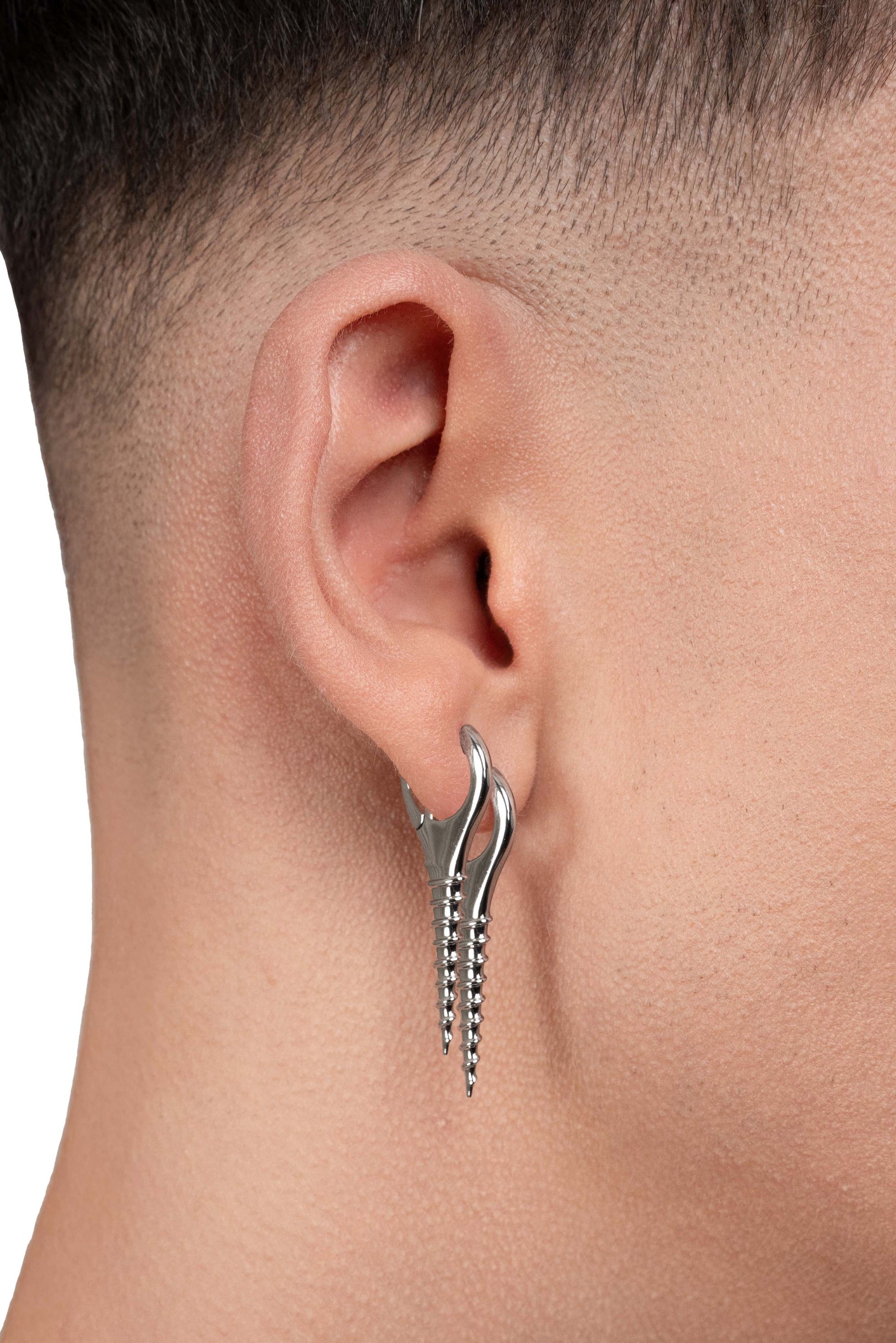 "SCHRAUBE" Long Earring with Thread Details