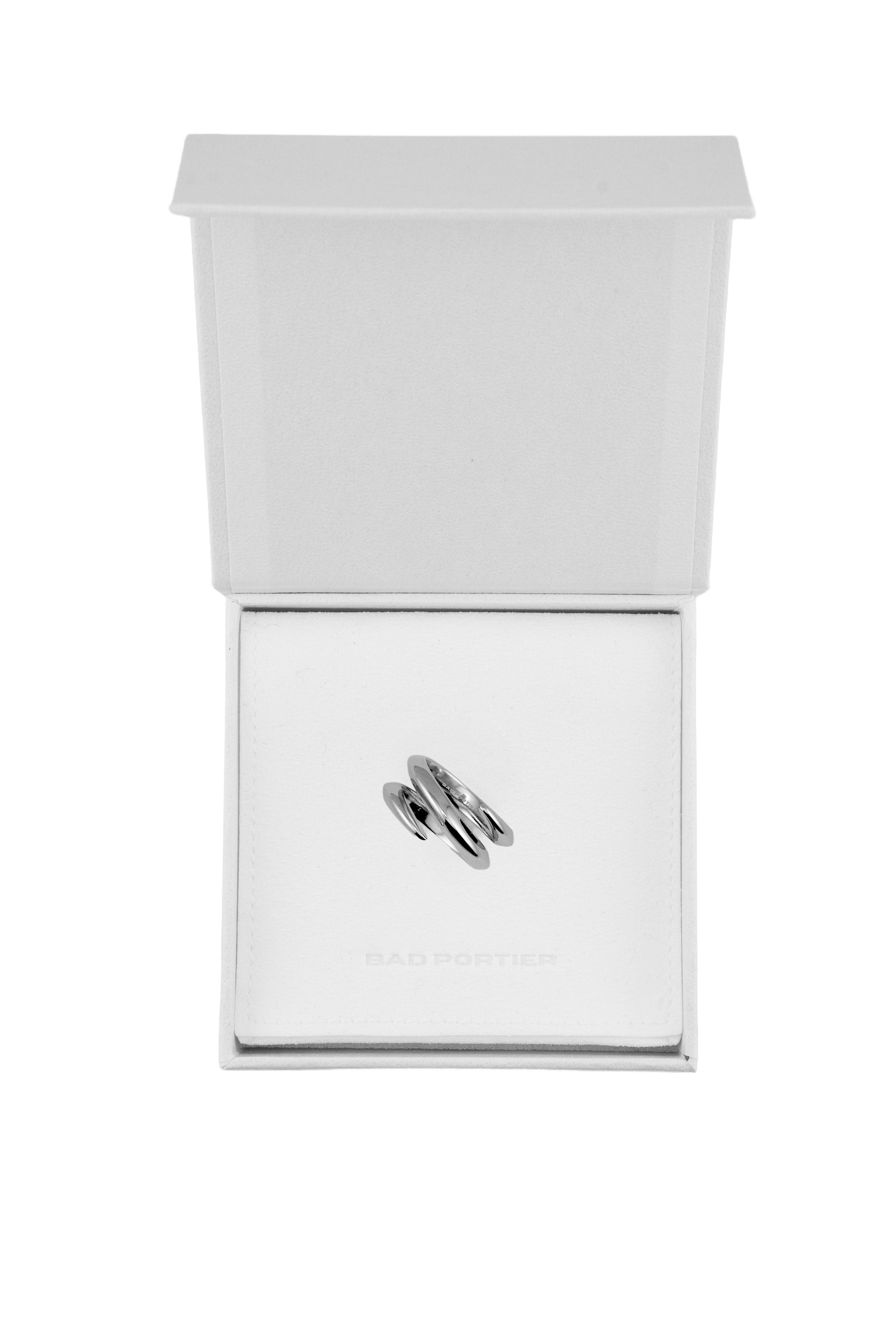 "SCHRAUBE" Skulpturaler Ring mit Gewindedetails