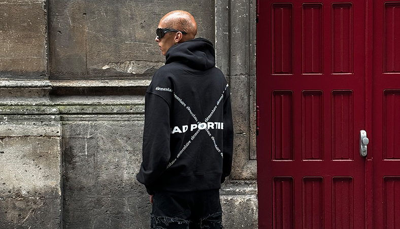 xeno_serpo in the Élémentaire Cross Hoodie by BAD PORTIER