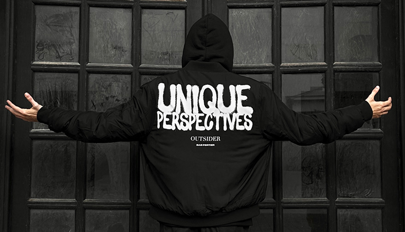 Unique Perspectives Vegan Bomber - @ziadhalloumi - BAD PORTIER - élémentaire Streetwear Collection 2024
